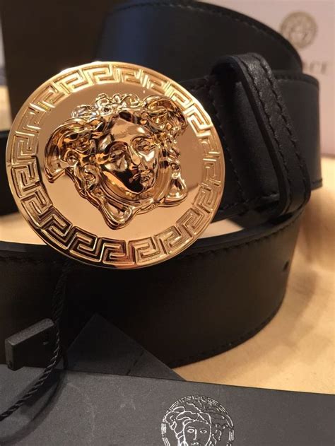 versace black and gold belt buvkle|authentic versace belt.